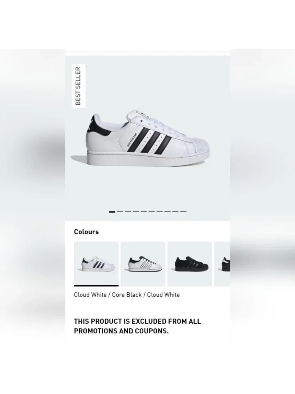 Adidas Superstar Shoes - White and Black Leather Unisex M6/W7